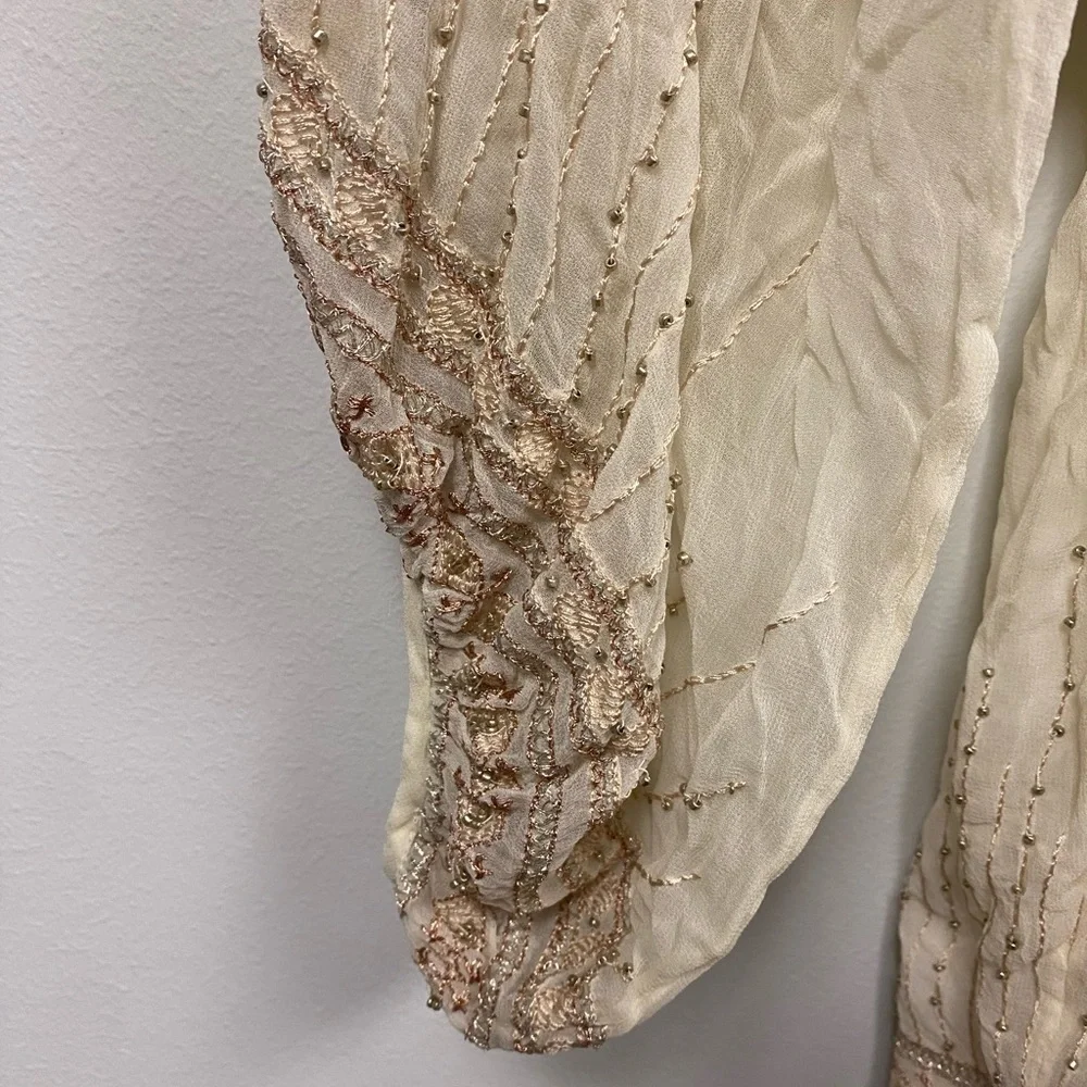 NWT Free People Butterfly Kisses Beaded Romper Size Small